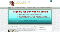 Desktop Screenshot of christianvoicesforlife.org